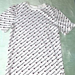 Champion All Over Script T’Shirt Mens Size S